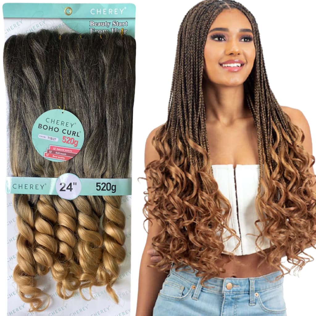 Cabelo P Trança Boho French Curl Chrey Jumbo Com Cachos 520g
