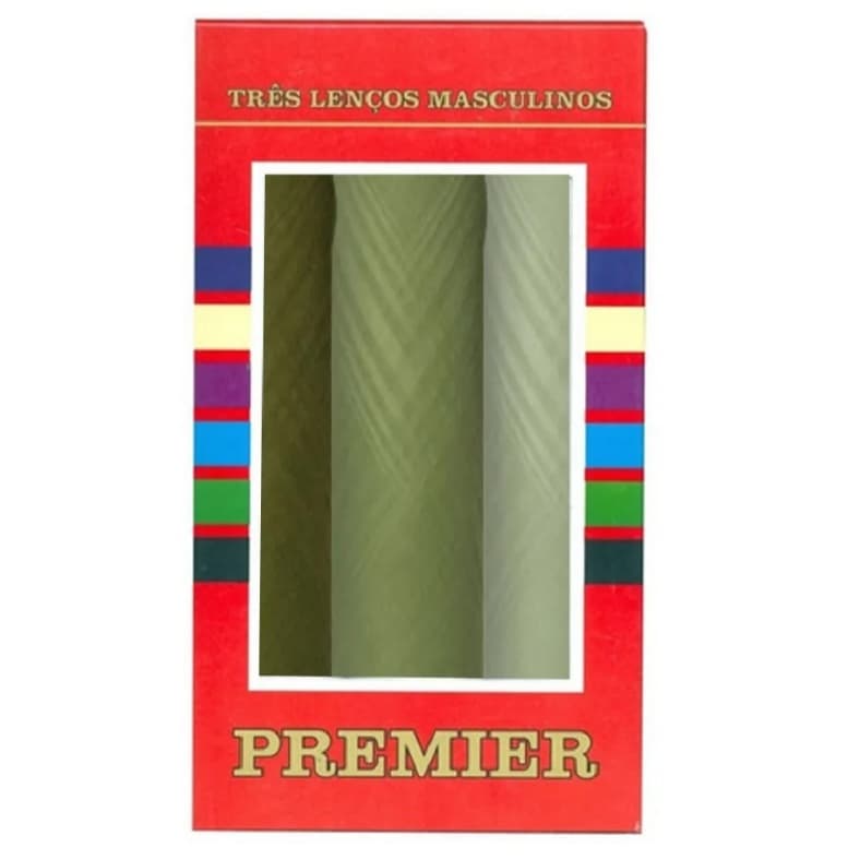 CAIXA COM 3 LENÇOS PREMIER VERDE .