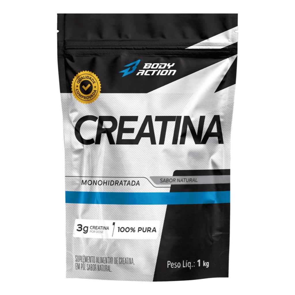 Creatina Monohidratada 1kg - 100% Pura - Bodyaction