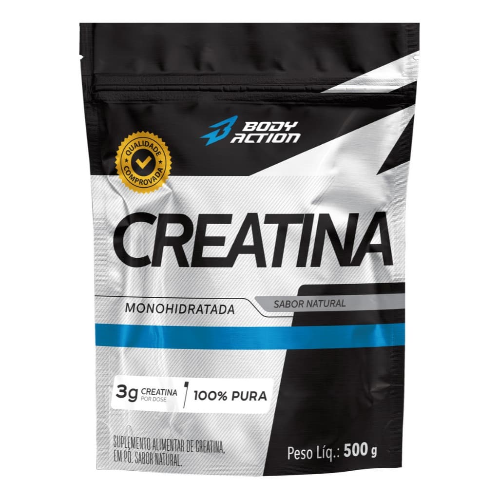 Creatina Monohidratada 500g - 100% Pura - Bodyaction