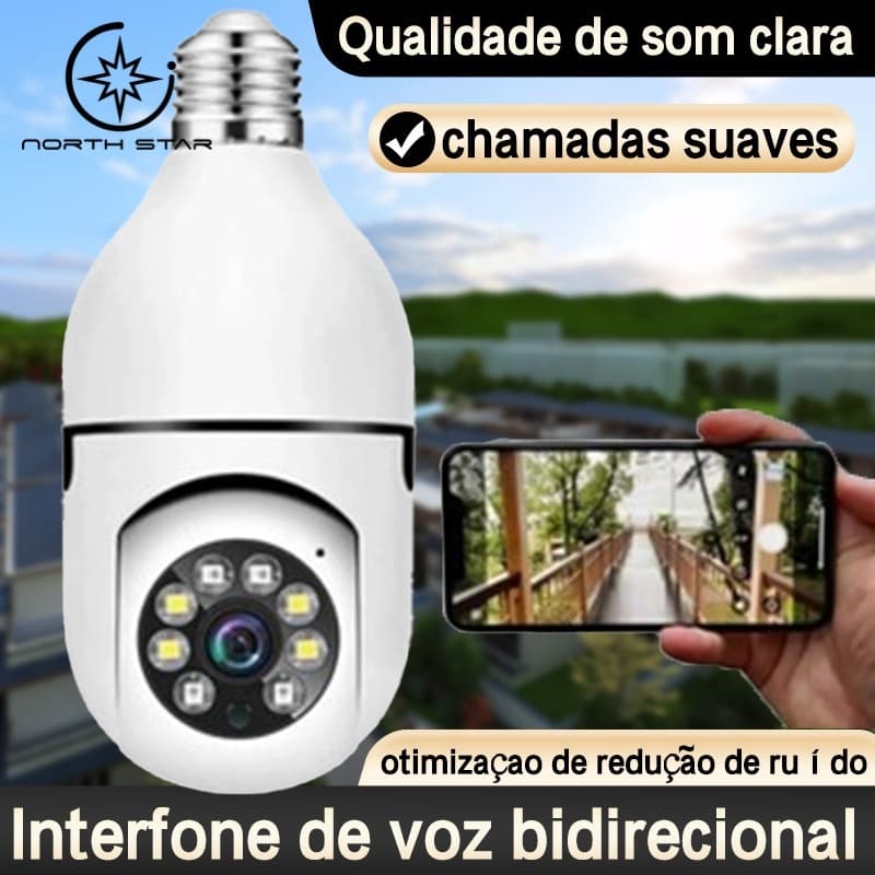 Mini IP Câmera Wifi sem fio visão noturna microfone auto falante acesso remoto aplicativo