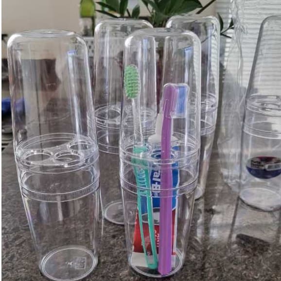 Porta Escova de Dentes Acrilico Com Tampa