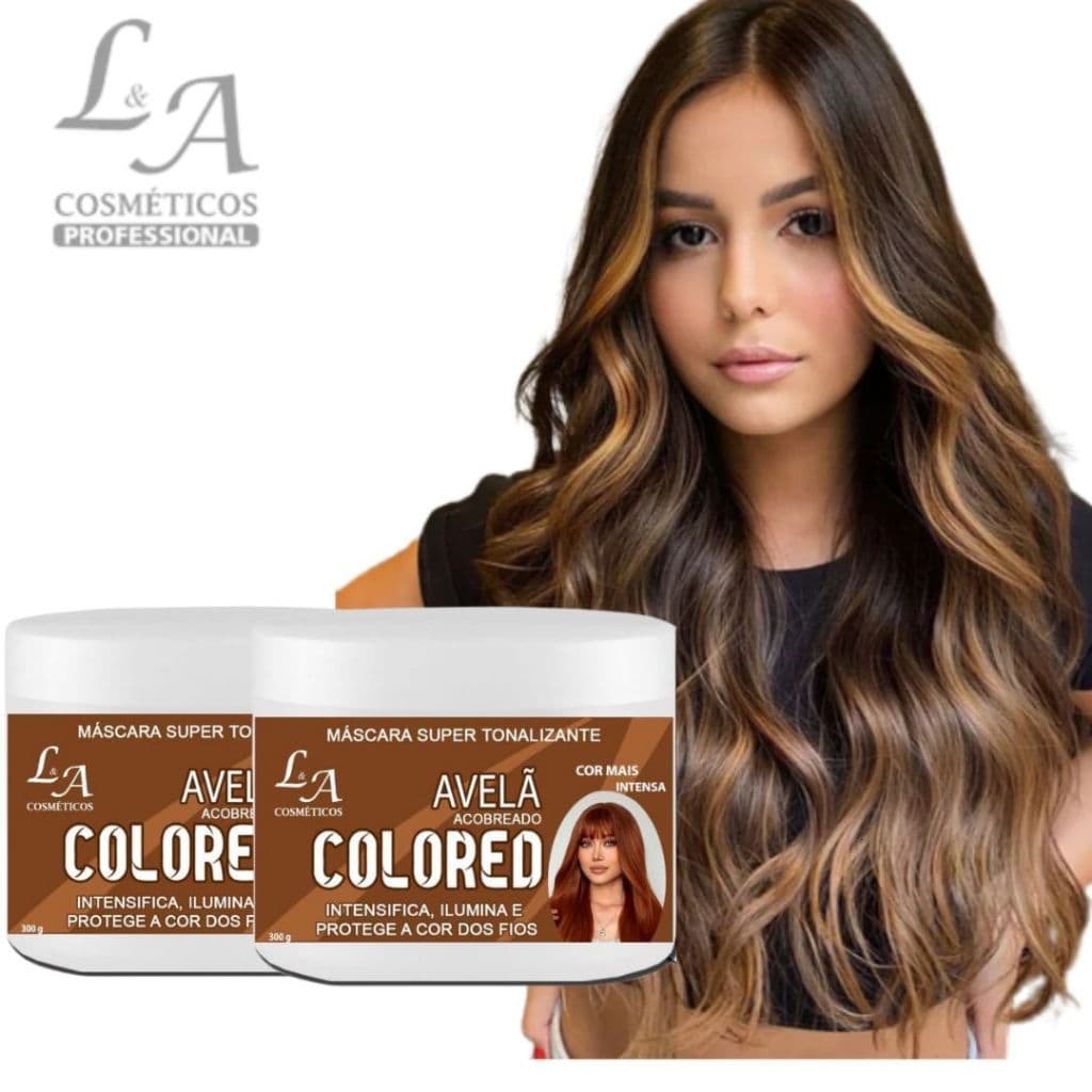 Máscara Morena Iluminada Avelã Tons Caramelos , Tonalizante Tinta a Pronta Entrega 300g