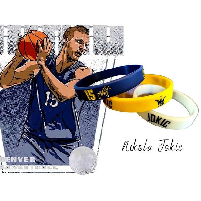 1 PULSEIRA SILICONE NIKOLA JOKIC DENVER NUGGETS PROMOÇÃO