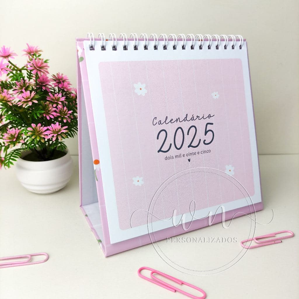 Calendário De Mesa Rose 2026