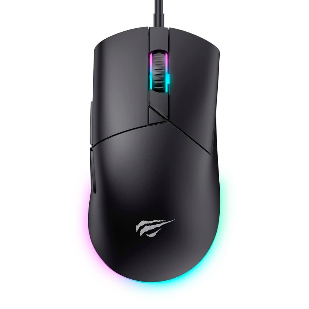 Mouse Gamer Havit MS1038 8000 DPI 7 Botões RGB Preto