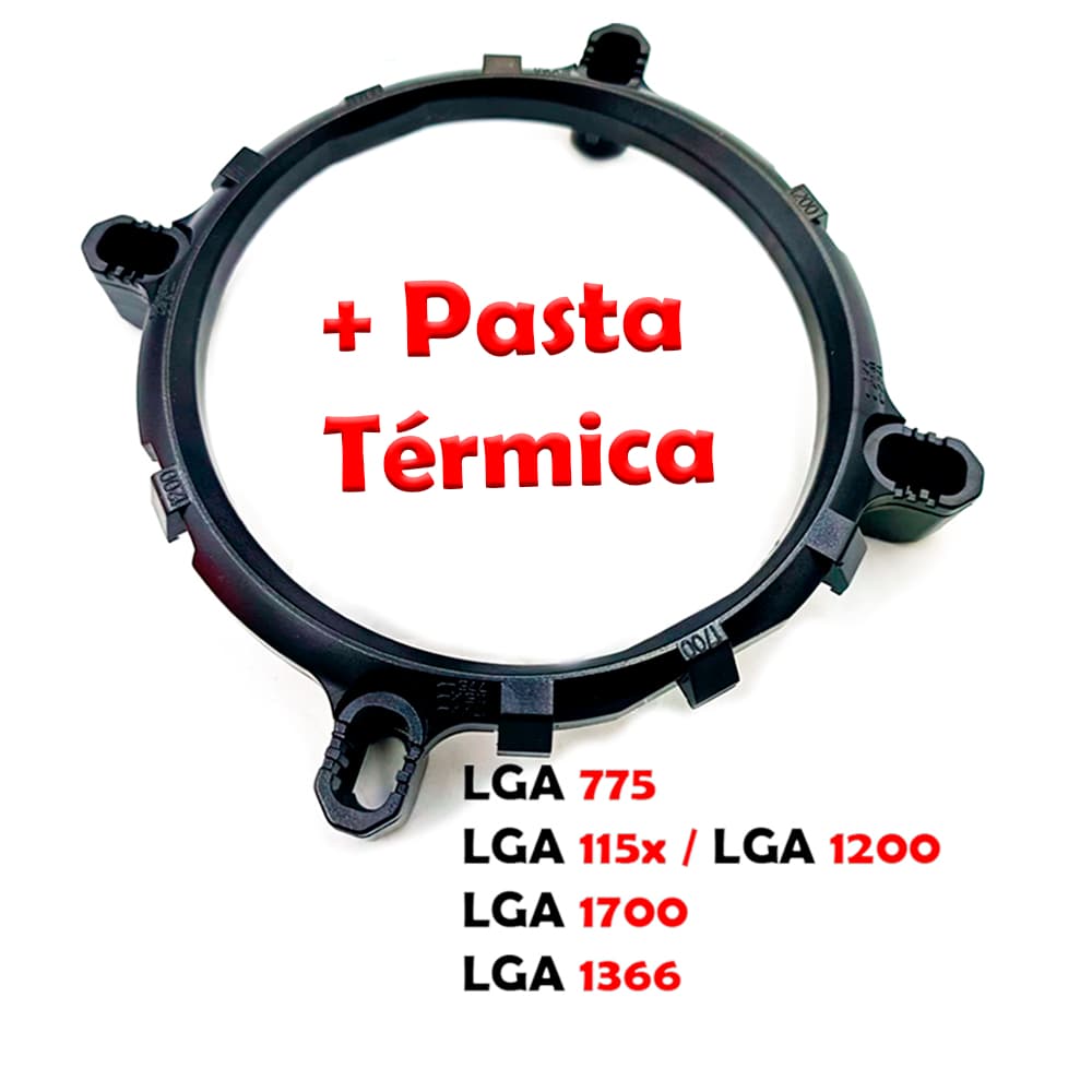 Suporte Para Cooler Intel Socket Lga 1700 775 1151 1150 1200 1156 1155 1366 + Pasta Termica