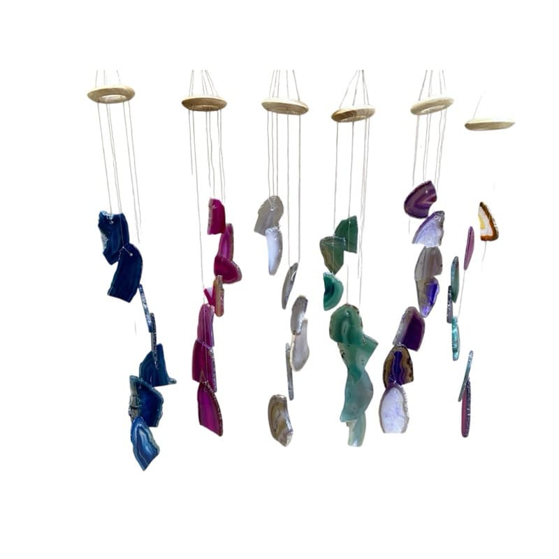 Sinos dos ventos cores sortidas pedra Ágata chapa de pedra caquinho