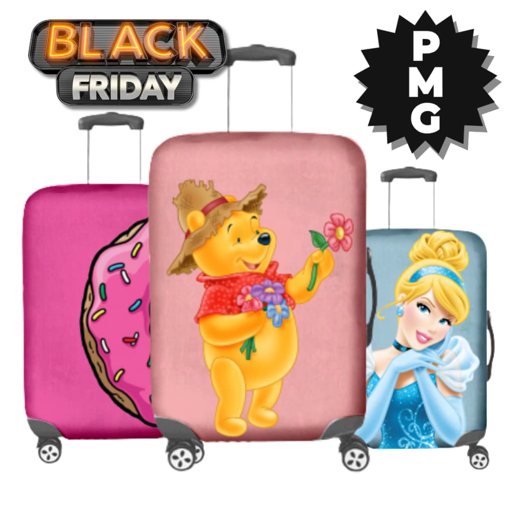 Capas de Mala para Viagem Protetora Estampas Diversas Stitch, Mario, Divertidamente