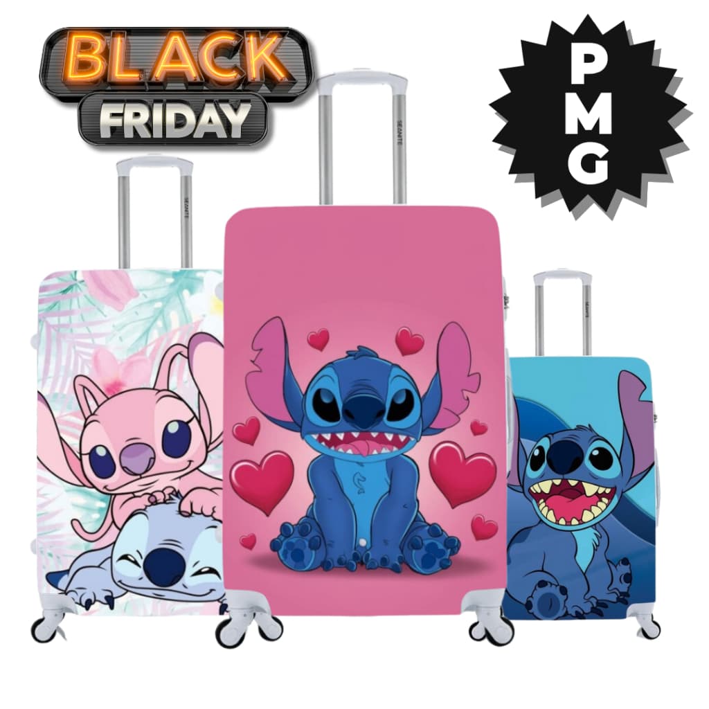 Capas Protetora Para Mala Viagem Elástica Personalizada Diversos Modelos Stitch