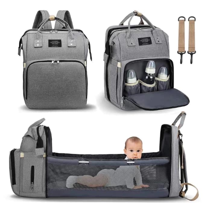 Mochila Maternidade Térmica que vira Berço Multifunções Impermeável bols MY001