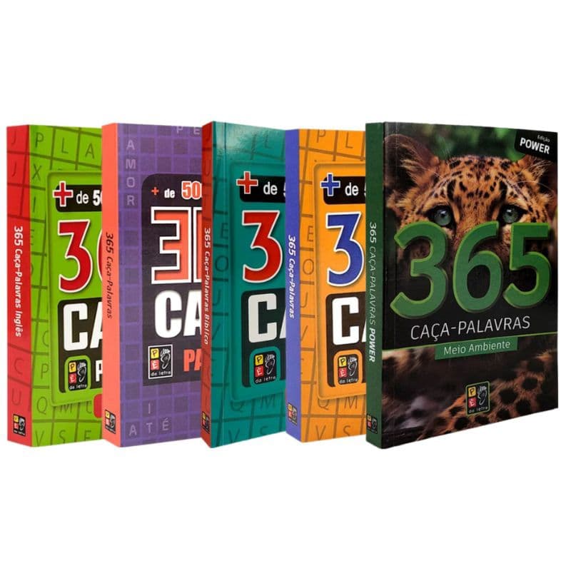 kit 365 caça palavras - 5 Livros