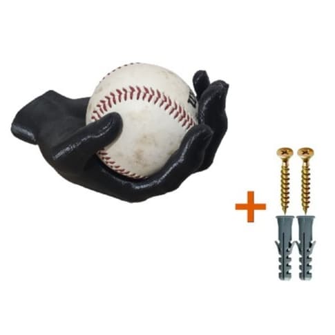 Suporte De Parede para Bolas de Baseball | Beisebol | PRETO