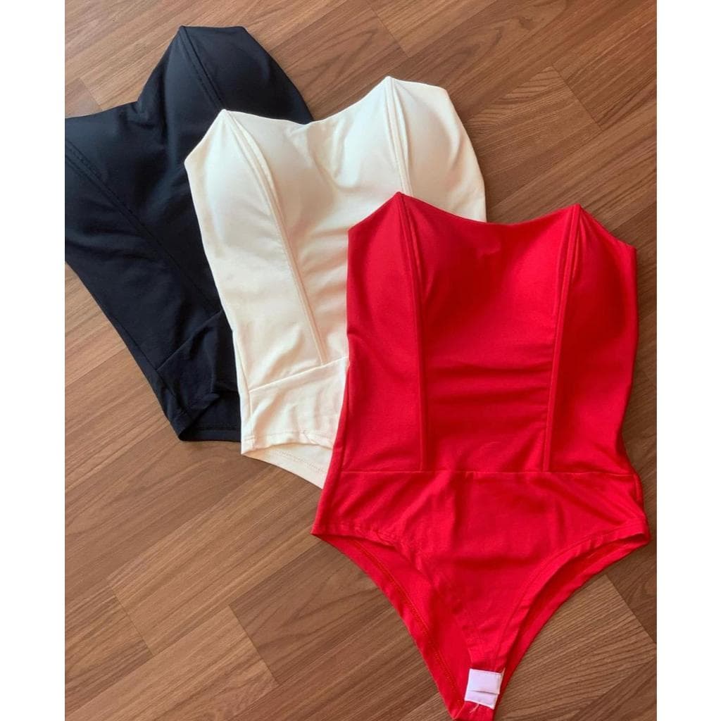 Body Feminino Alice Tomara Que Caia Corselete Manga Morcego Elegante Sexy Suplex Moda 2025