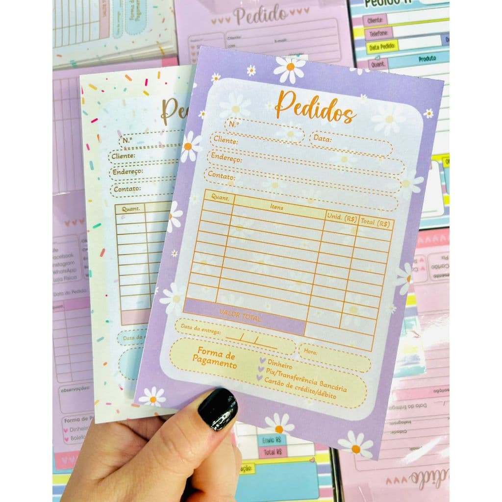 Bloco Talão de pedido 10x15  com 100 Folhas