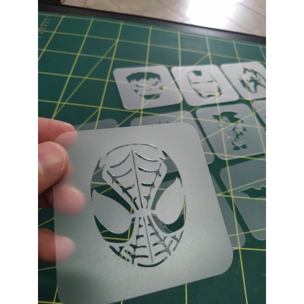 Stencils Personagens Infantis Kit com 15  Moldes 8x8cm