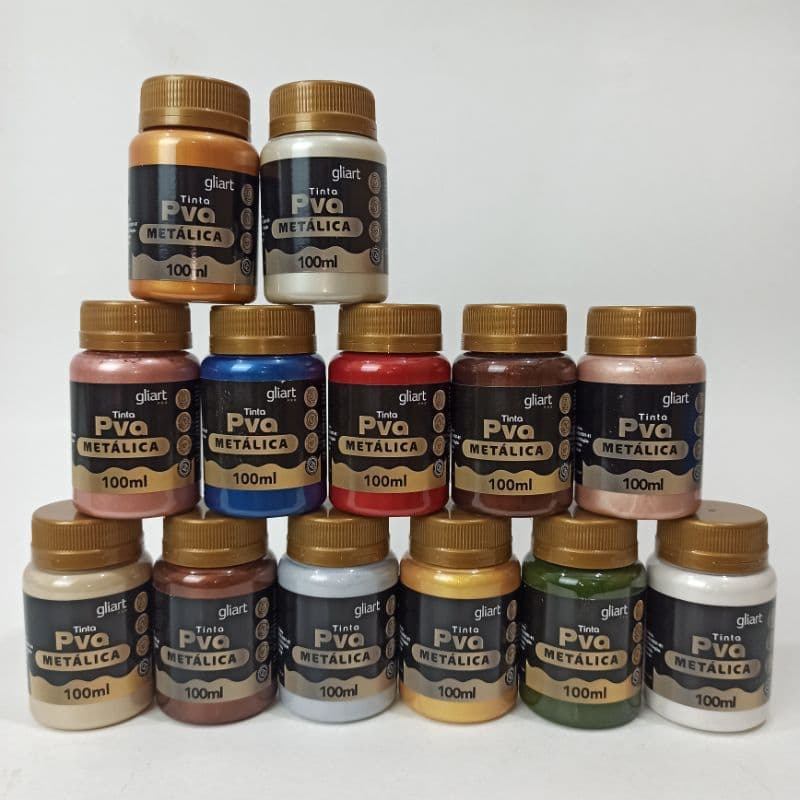 TINTA PVA METÁLICA Gliart - 100ml - UNIDADE