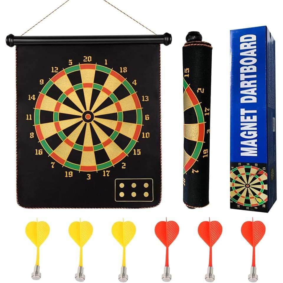 Jogo Dardos Magnético Imã Tiro Alvo Dupla Face Profissional