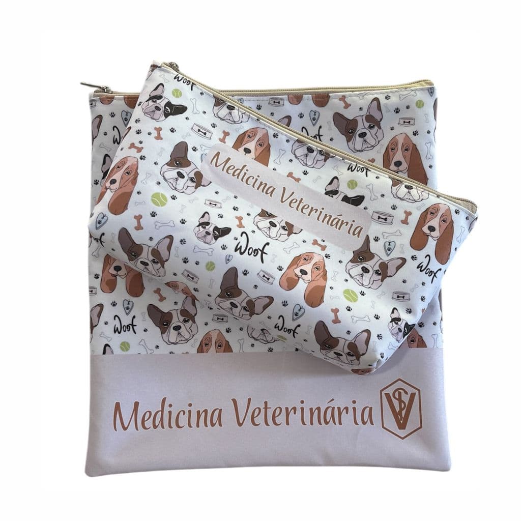 Porta Jaleco e Necessaire Medicina Veterinária