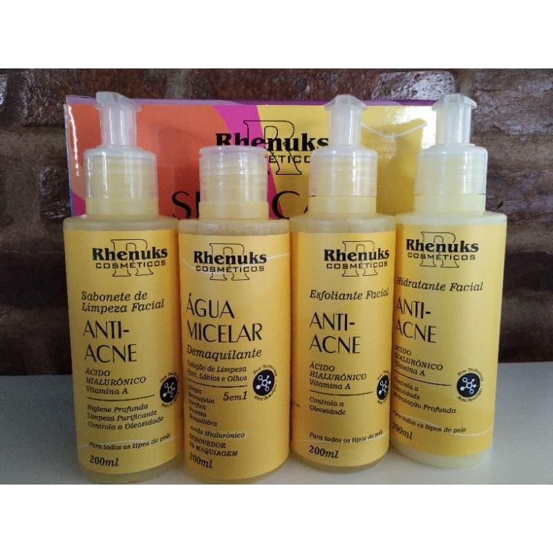 KIT SKIN CARE ANTI ACNE - 4 ITENS RHENUKS