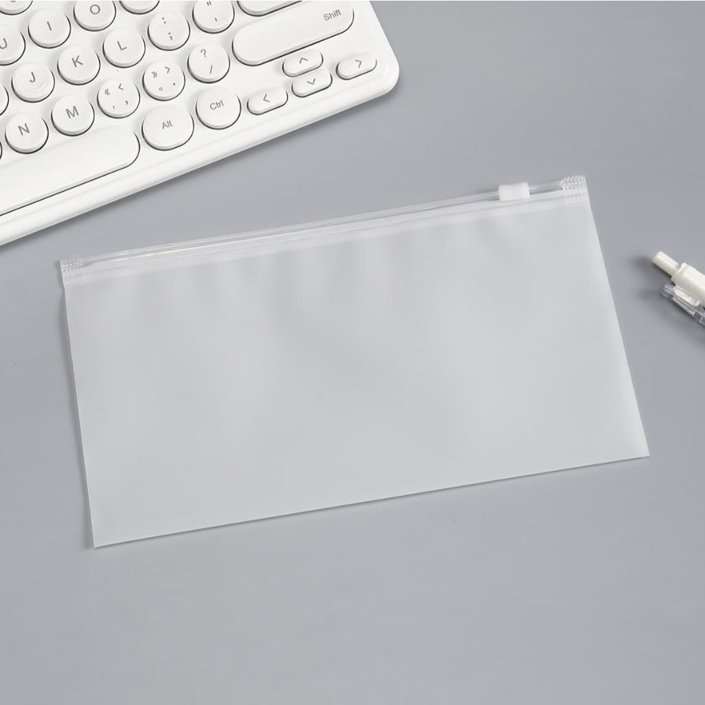 Estojo zip zap transparente e fosco multiuso com 10, 20 ou 50 unidades