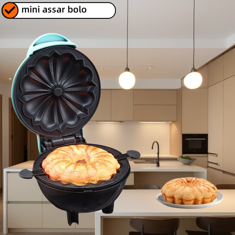 Mini elétrica antiaderente máquina de cozimento de bolo quiche/forno/máquina de ovo mini ferro 110v