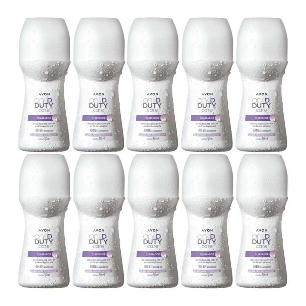 KIT COM 10 DESODORANTE ROLL-ON CLAREADOR ONDUTY - AVON