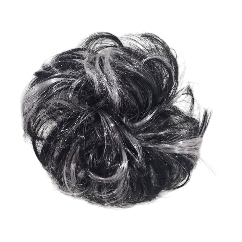 Xuxinha Elástico Pra Coque Cabelo Sintético Grisalho