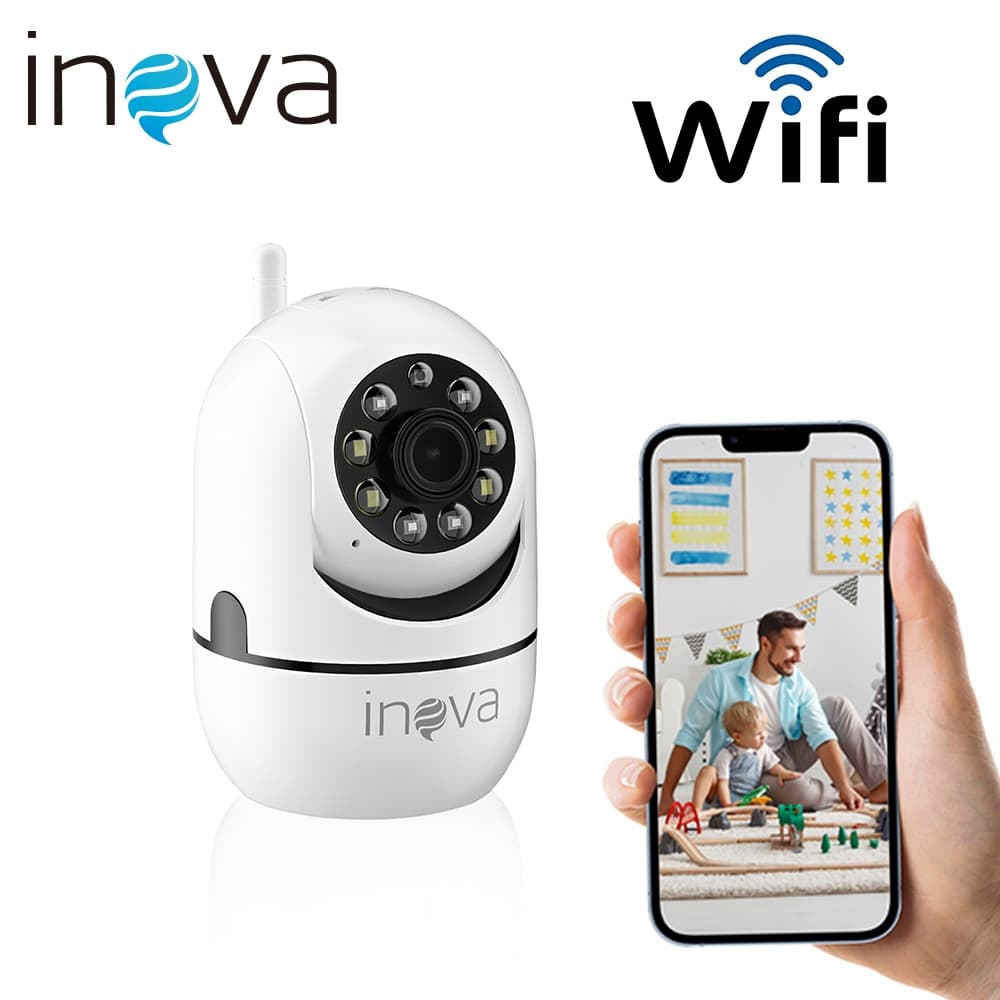 INOVA Wifi Babá Eletrônica Câmera segurança Sem Fio Visão Noturna 1080P 360° com Câmera audio YOOSEE