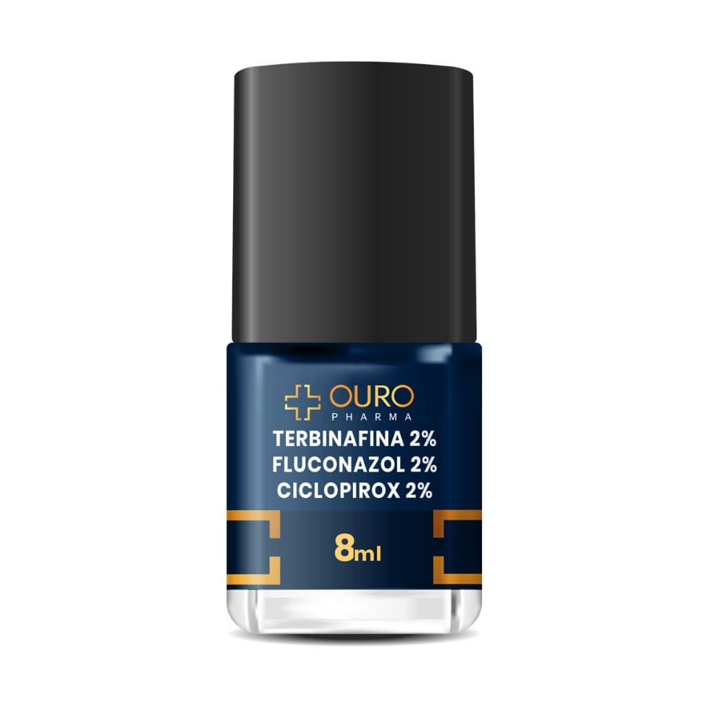 Fluconazol 2% Ciclopirox Olamina 2% Terbinafina 2% Esmalte De Unhas Incolor - Fungos 8ml
