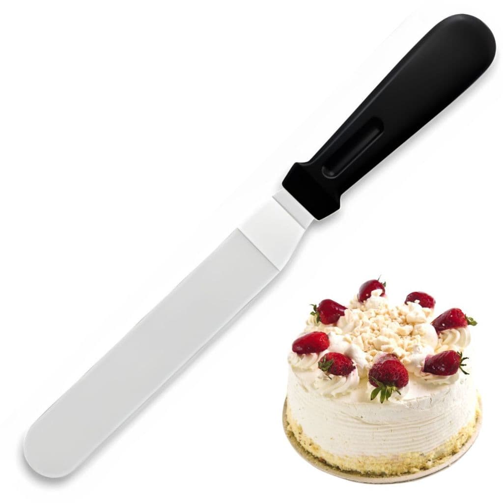Espátula de Alisar Bolo Grande Curva Angular de Aço Inox Bem Leve 32cm