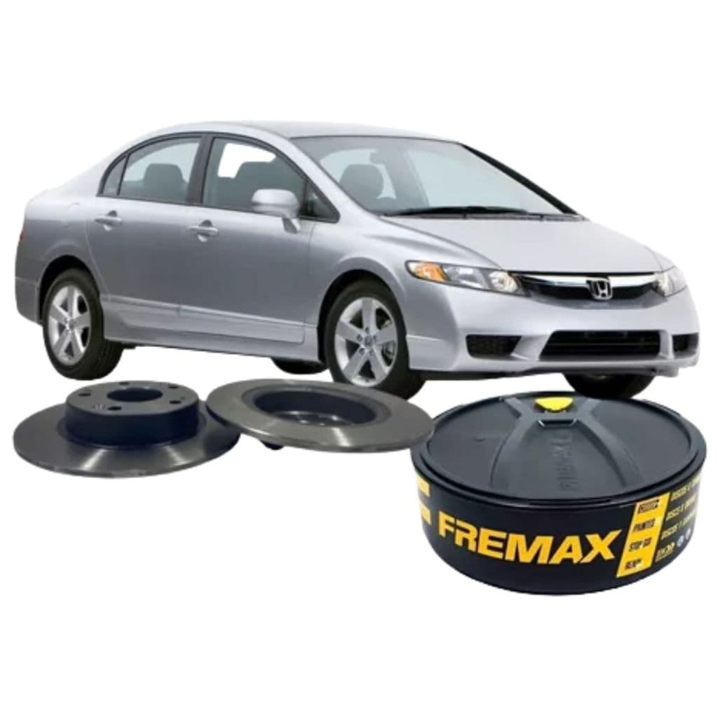 Par Disco Freio Traseiro Sólido New Civic 2006 Á 2016