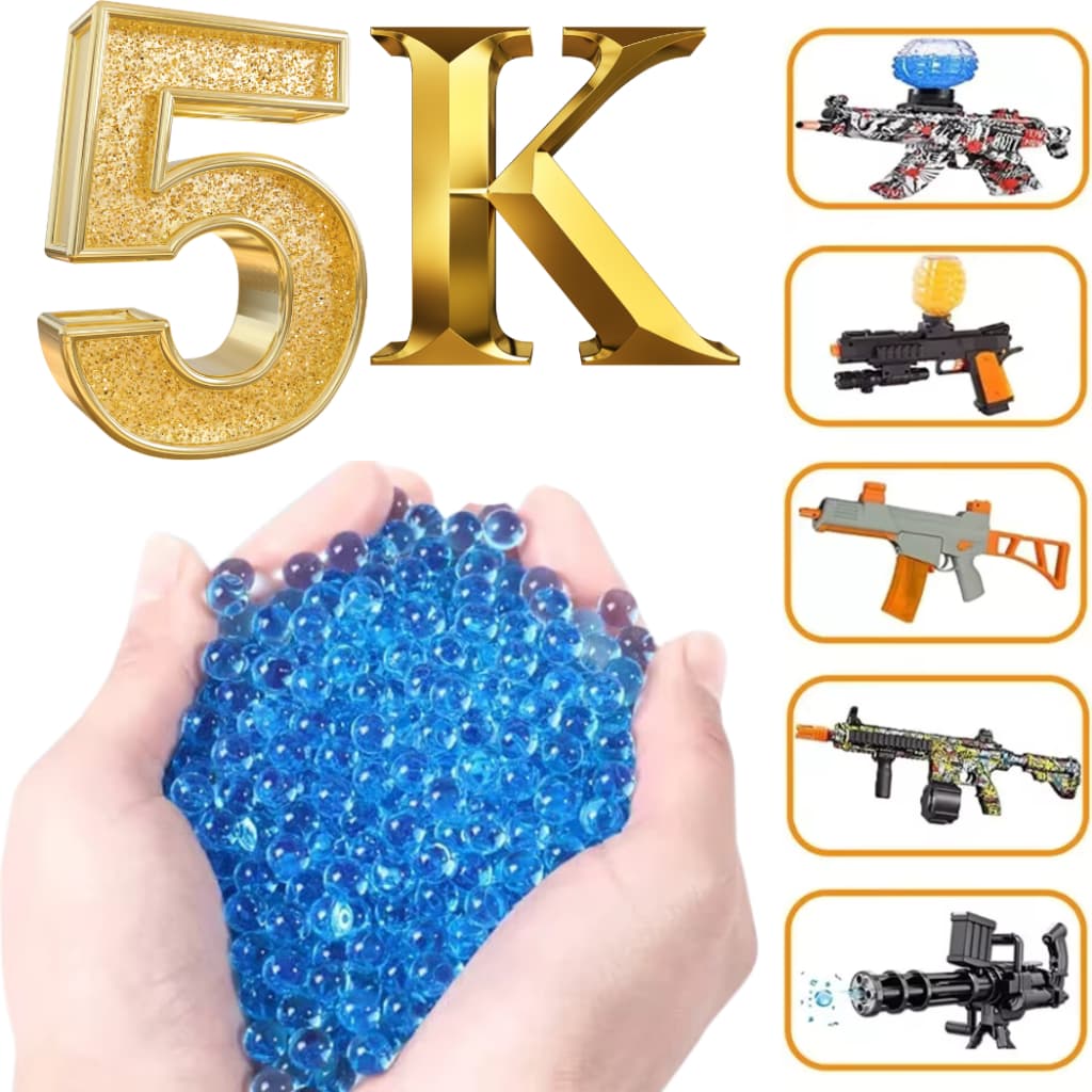 5 mil bolinhas de gel para arma elétrica de gel 7-8mm linhas fast gold