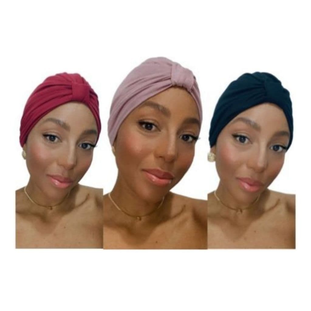 Kit 03 Turbante Luxo Quimioterapia Alopecia
