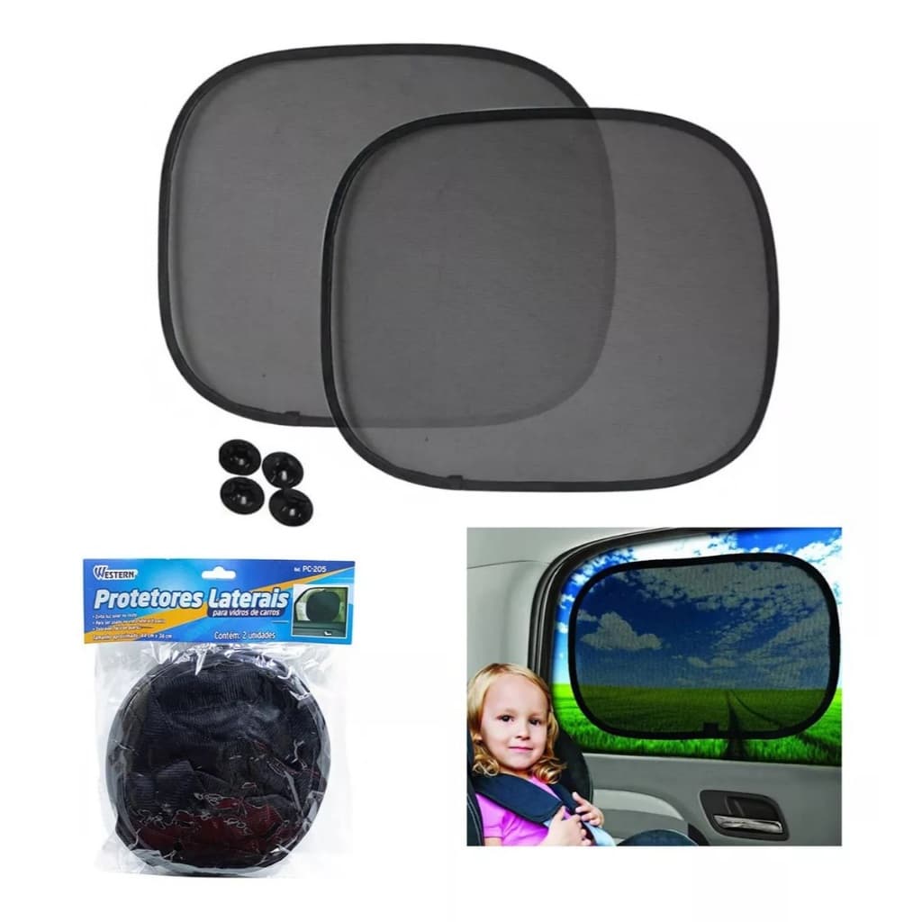 Quebra Sol Proteção Solar Crianças Bebês Infantil 2 Peças