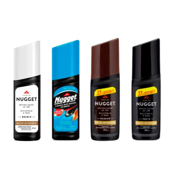 Nugget Líquido Polidor de Sapato 60ml - Renovador de tenis e sapatos