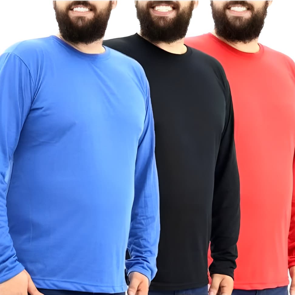 Kit 3 Blusas UV Proteção Solar Extra G Camisa Plus Size Fator 50+ G1 G2 G3