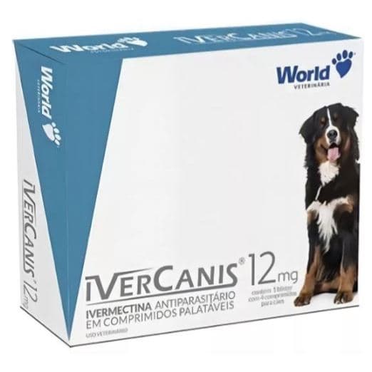 IverCanis 12mg para Cães de 60Kg - Blíster 4 Comprimidos