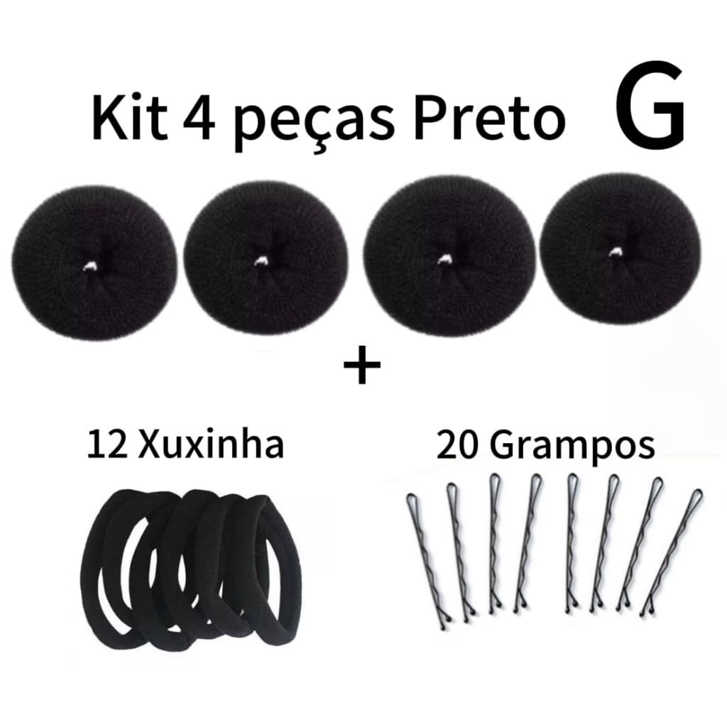 Kit 4 Acessórios Para Fazer Coque cabelo adultos e crianças Meninas Rosquinha Mágica Modeladora