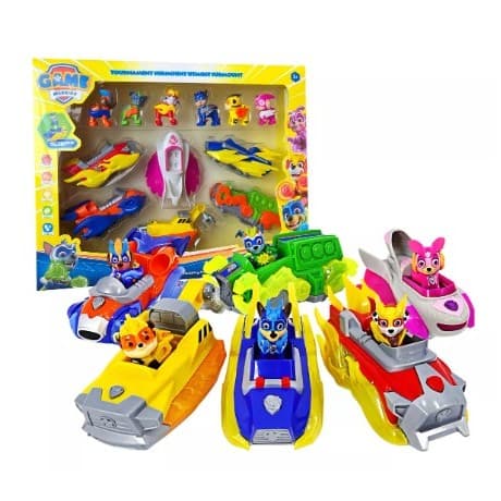 Kit 6 Carrinhos Patrulha Canina Brinquedos Coleção Fricção