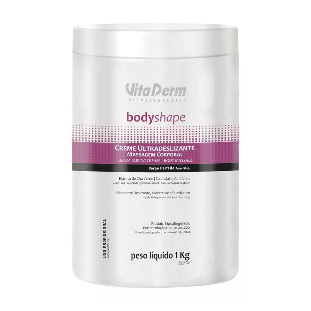 Creme Ultradeslizante Massagem Corporal Vita Derm Body 1kg