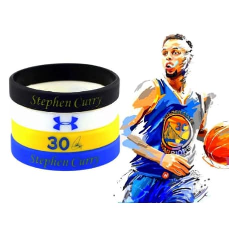 1 PULSEIRA DE SILICONE STEPHEN CURRY GOLDEN STATE WARRIORS PROMOÇÃO