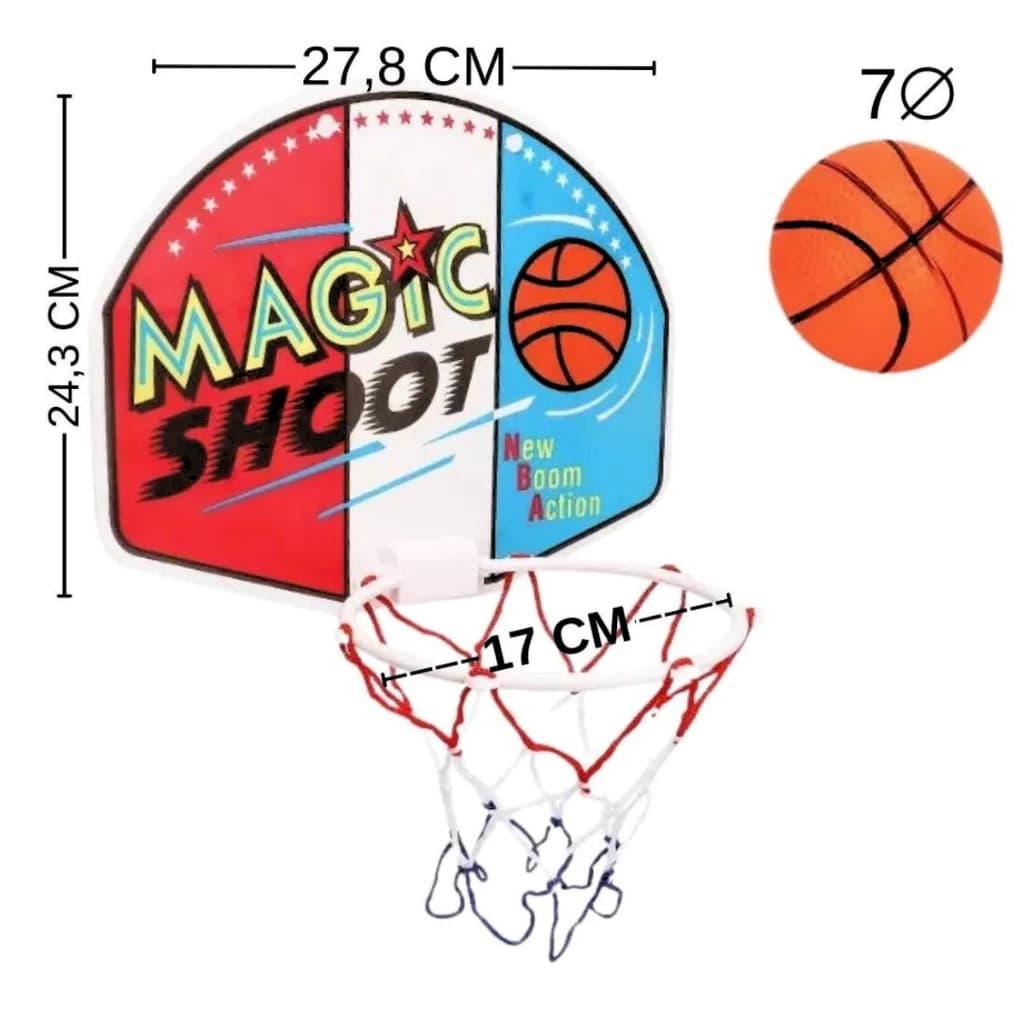 Cesta De Basquete Infantil Tabela+Bola+Inflador