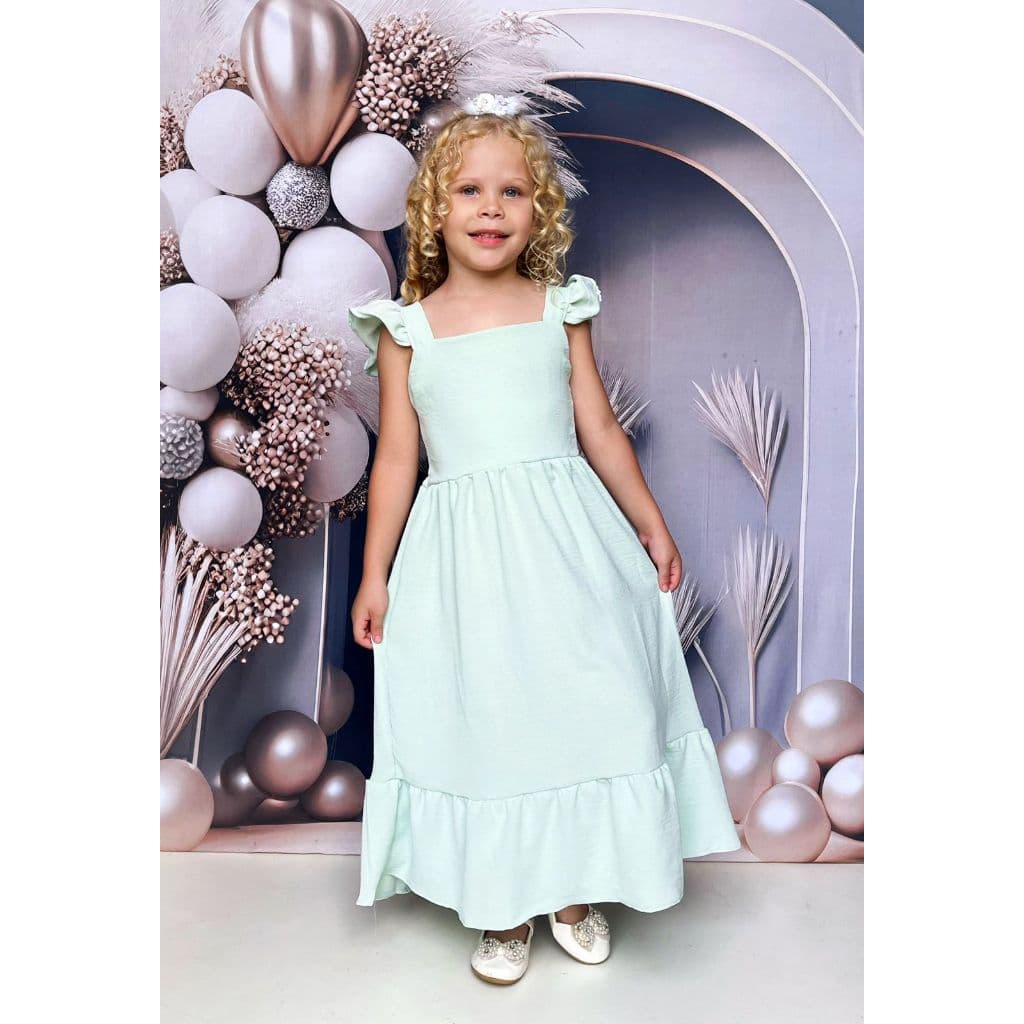 Vestido Luxo Moda Infantil Festa Parque Diversao Casamento Aniversário Formatura Juvenil Igreja