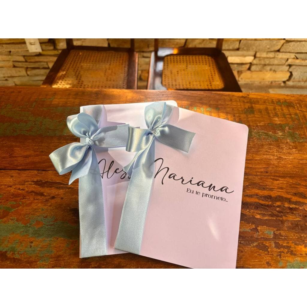 Par de caderno de votos 10 Cm x 15 cm A6 para casamento, bodas, renovação de votos.