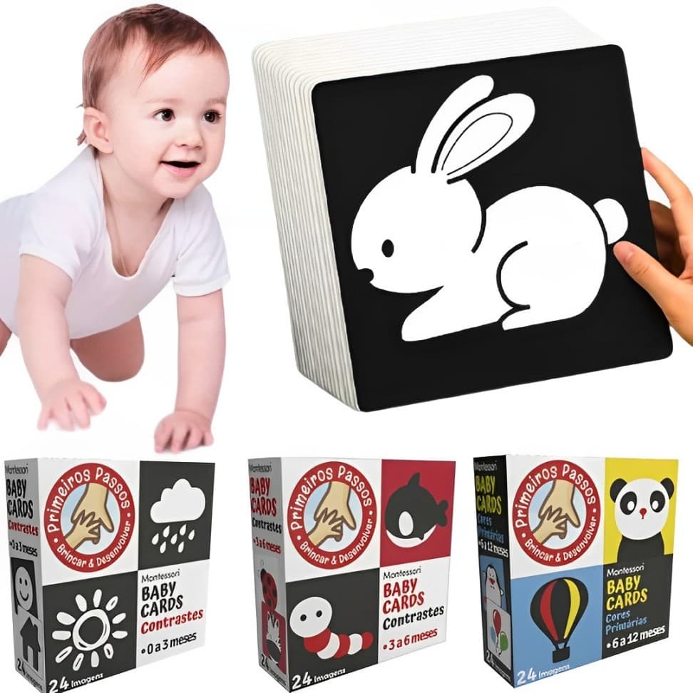Cartão Preto Branco Para Bebês 0 A 5 Anos Educação Inicial Do Flashcards Montessori Brinquedos Educativo