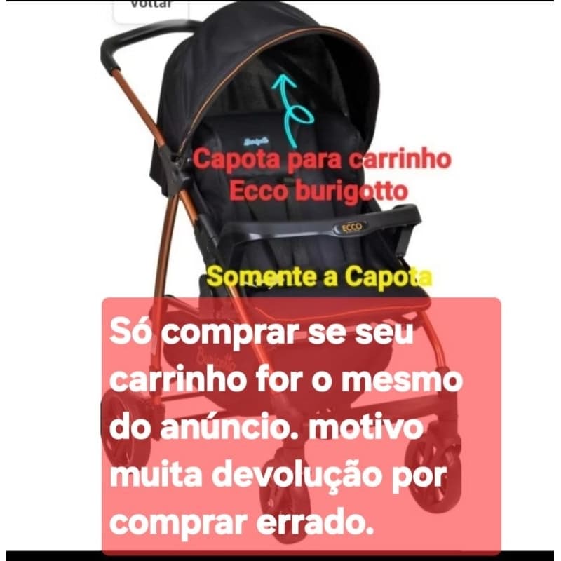 Capota para carrinho Ecco burigotto
