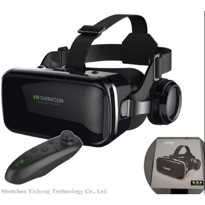 Óculos Vr Realidade Virtual 3d Com Fone De Ouvido E Controle