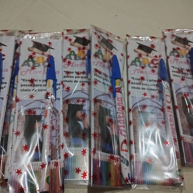 Kit Marca página+ caneta personalizados embalados