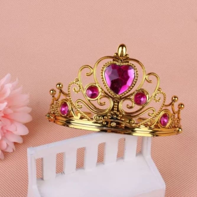 Kit 12 Coroa Princesa Tiara Festa Fantasia Dourado/ Prata infantil aniversário ensaio fotográfico para crianças